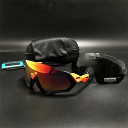 Oakley Flight Jacket Black With Red-Gray And Clear Lens