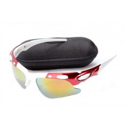 Oakley Plate In Red-White And Fire Iridium