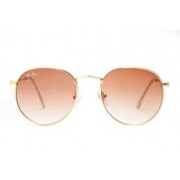 Ray Ban Rb3089 Round Gold-Light Brown Gradient