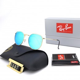 Ray Ban Rb3447 Ice Blue-Gold With Black
