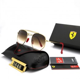 Ray Ban Rb3648 Gradient Brown-Gold With Red