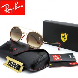 Ray Ban Rb3847 Brown-Gold With Red